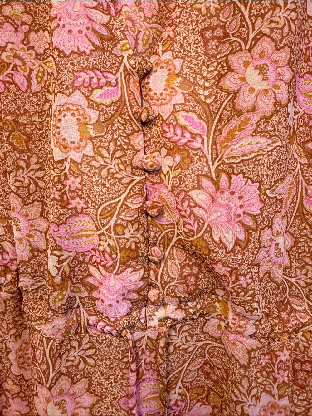 Mango Pink Floral Tiered Maxi Dress SIZE 4 - Picture 5 of 12
